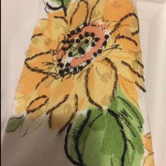 Vintage Alfred dunner sunflower and dragonfly cardigan - Picture 4 of 6